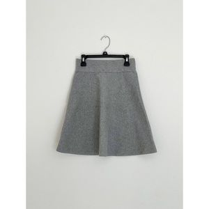Ann Taylor Petite Grey A-Line Skirt